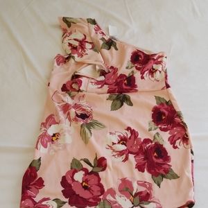 Charlotte Russe One-shoulder floral dress 2X